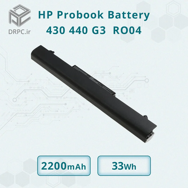 باتری اصلی لپ تاپ اچ پی HP probook 430-440 G3 - مدل RO04