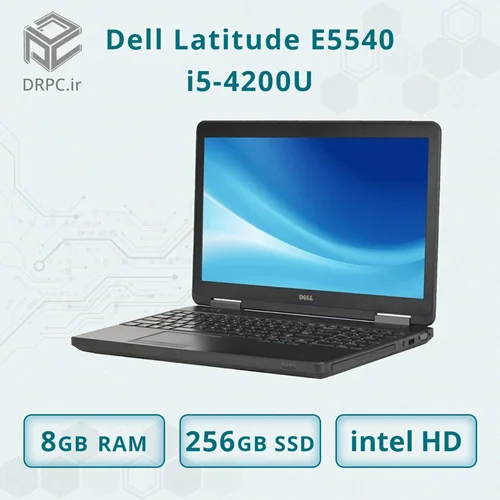 لپ تاپ استوک دل Dell Latitude E5540 + CPU i5 4200U + Ram 8 GB DDR3 + SSD 256 GB - VGA intel