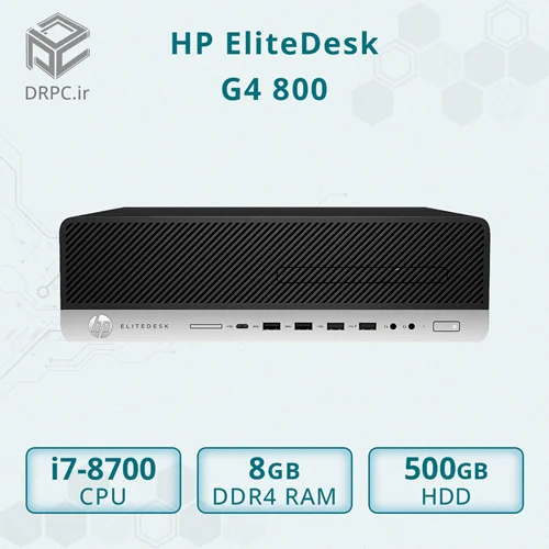 مینی کیس استوک اچ پی HP EliteDesk G4 800 - Cpu i7 8700 + Ram 8GB DDR4 + HDD 500GB