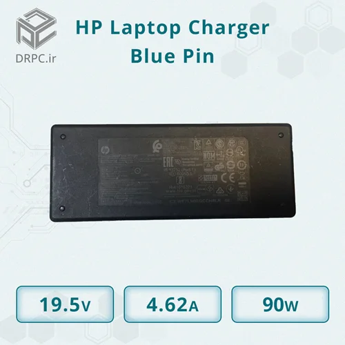 آداپتور لپ تاپ اچ پی 19.5V 4.62A سر فیش آبی HP Blue Plug 19.5V 4.62A Laptop Adaptor